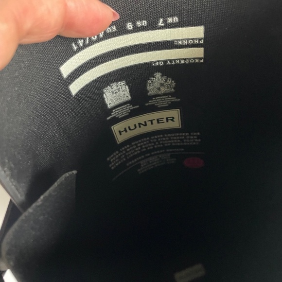 Hunter Refined Black Adjustable Studded Tall Rubber Boots Riding Equestrian 9 - Picture 3 of 13